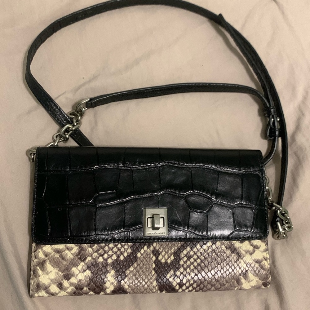 Michael Kors Python Leather Crossbody Wallet - image 1